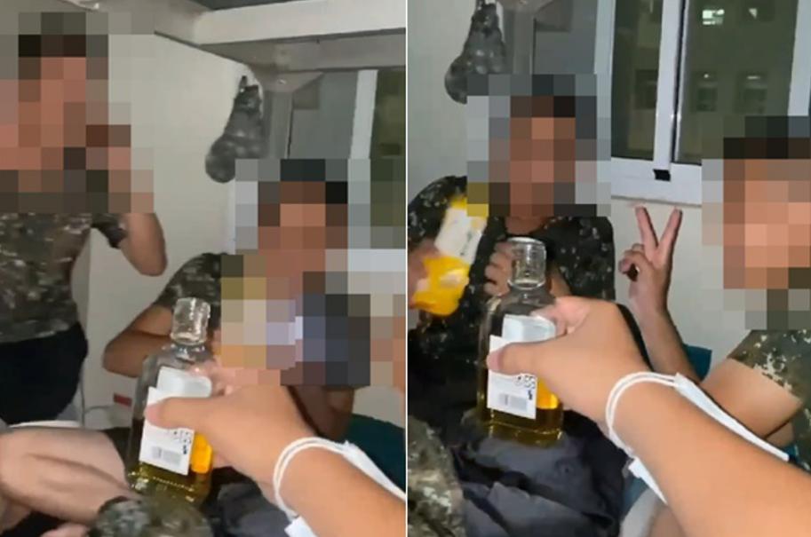 臺(tái)軍在宿舍開“飲酒趴”。圖片來源：臺(tái)灣“中時(shí)新聞網(wǎng)”。