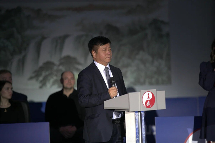 中國駐俄羅斯大使張漢暉致辭。駐俄羅斯大使館供圖