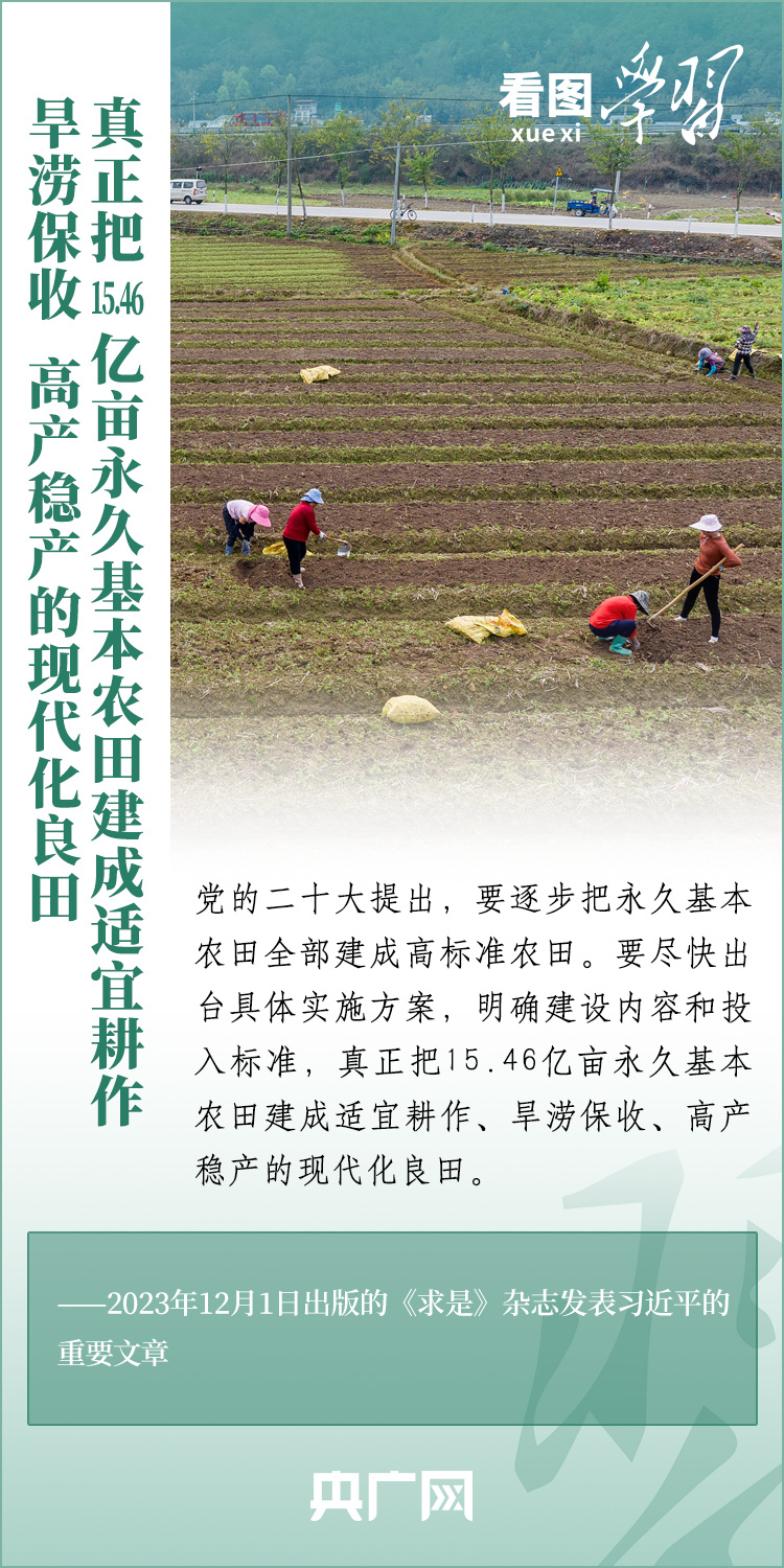 看圖學習丨推廣良田、良種、良法、良機 給農(nóng)業(yè)現(xiàn)代化插上科技的翅膀