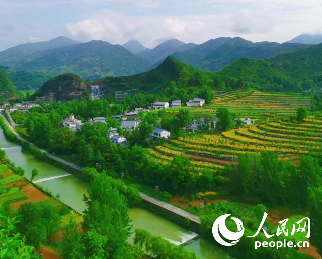 陜西商洛漫川關(guān)鎮(zhèn)民宿群。人民網(wǎng) 王麗攝