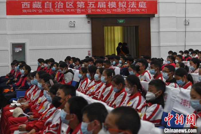 圖為西藏自治區(qū)第五屆模擬法庭現(xiàn)場?！∝暩聛硭?攝