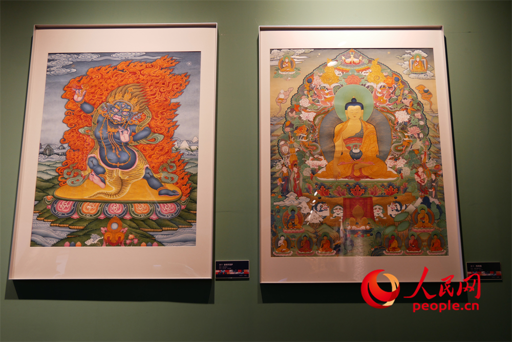 唐卡藝術(shù)作品。人民網(wǎng) 韋衍行攝